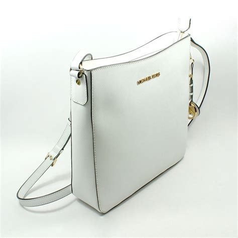 michael kors white leather parker|parker messenger bag Michael Kors.